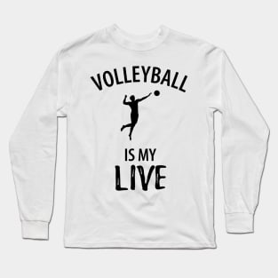 Volleyball Sport Team Play Gift Long Sleeve T-Shirt